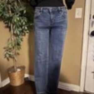 Free People Great Heights Raw Hem Frayed with a Split Distressed Skinny Jeans 29